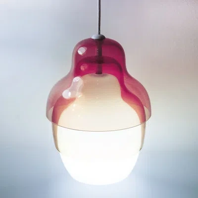Innermost Matrioshka 1 - Light Single Dome Pendant In Red