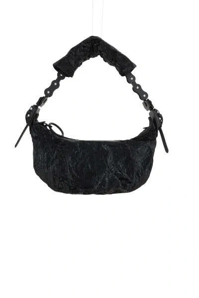 Innerraum Creased Shoulder Bag In Metallic Black