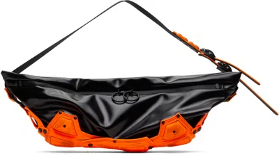 Innerraum Black & Orange Object M07 Crossbody Bag In Distressed Neon
