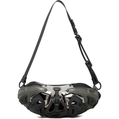 Innerraum Black & Silver Object I82 Crossbody Bag In Patchwork