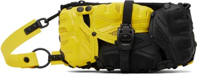 Innerraum Black & Yellow Object I67 Crossbody Bag In Black Matt + Yellow