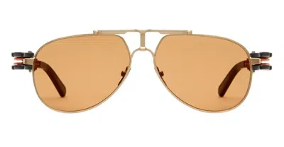 Innerraum Eyewear Object 020 - Gold Matt / Orange / Black Sunglasses In Multi