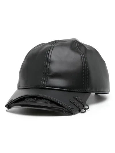 Innerraum Faux-leather Baseball Cap In Black
