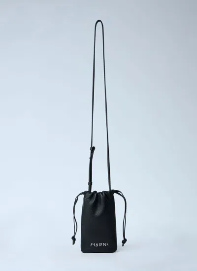 Innerraum Men Crossbody Cityscape Iphone Pouch In Black