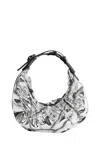 Innerraum Object Hm2 Small Crunch Half Moon Bag In Silver