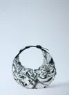 Innerraum Object Hm2 Small Crunch Half Moon Bag In Silver