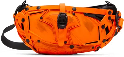 Innerraum Orange & Black Object I30 Fanny Pack In Distressed Neon