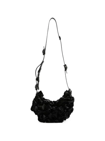 Innerraum Ruffled Velvet Tote Bag In Purple