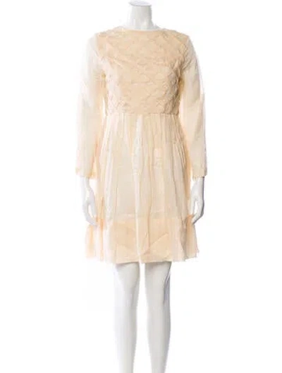 Pre-owned Innika Choo Linen Mini Dress In Neutral