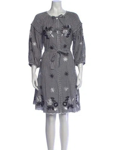 Pre-owned Innika Choo Plaid Print Knee-length Dress In Multi