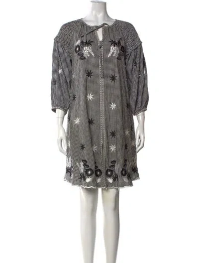 Pre-owned Innika Choo Plaid Print Mini Dress In Multicolor