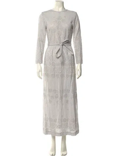 Pre-owned Innika Choo Printed Long Dress In Neutral