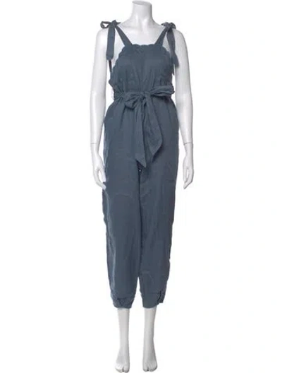 Pre-owned Innika Choo Square Neckline Jumpsuit In Blue