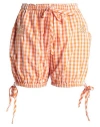 Innika Choo Woman Beach Shorts And Pants Apricot Size Onesize Cotton In Orange