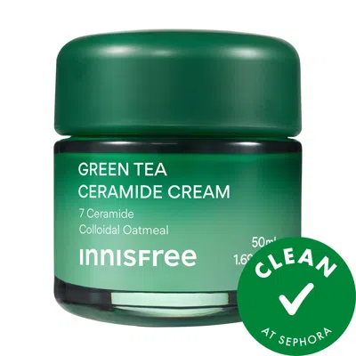 Innisfree Green Tea Ceramide Cream For Redness & Barrier Repair 1.69 Oz/50 ml