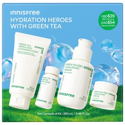 Innisfree Green Tea Hydration Heroes With Hyaluronic Acid In White