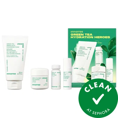 Innisfree Green Tea Korean Hydration Heroes Set With Hyaluronic Acid