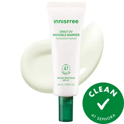 Innisfree Invisible Barrier Korean Sunscreen Serum Spf 47 With Jeju Green Tea + Hyaluronic Acid 1.69oz/50ml