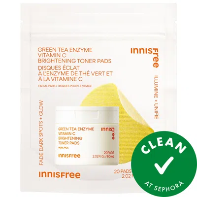 Innisfree Mini Daily Vitamin C Korean Brightening Toner Pads With Niacinamide For Dark Spots​ 2.02 Oz/60 ml