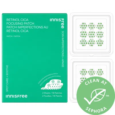 Innisfree Retinol Cica Microneedle Focusing Patch 18 Patches / Pack In Green