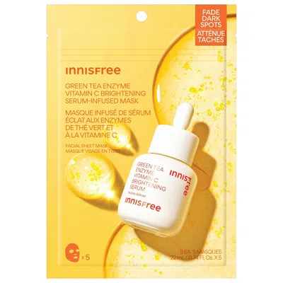 Innisfree Vitamin C Brightening Serum-infused Mask For Dark Spots 5 Masks/pack