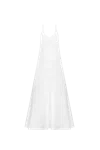INNNA WHITE SILK LONG DRESS
