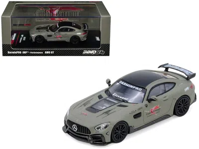 Inno Models Darwinpro Imp-performance Amg Gt "goblin Group" Matt Green With Black Top 1/64 Diecast Model Car By 