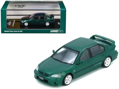 Inno Models Honda Civic Ferio Si (ek) Rhd (right Hand Drive) Green Metallic 1/64 Diecast Model Car By Inno Model