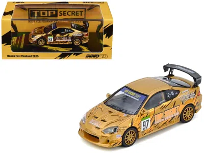 Inno Models Honda Integra Type R (dc5) Rhd (right Hand Drive) #97 "top Secret Thailand" Gold Metallic With Graph