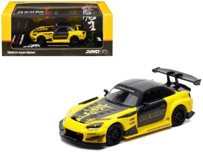 Inno Models Honda S2000 Rhd (right Hand Drive) "j's Racing" Yellow With Carbon Hood And Top With Graphics "tokyo