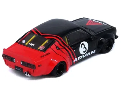 Inno Models Mazda Rx-3 Liberty Walk Rhd (right Hand Drive) #3 "advan" Red And Black 1/64 Diecast Model Car By In