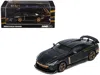 Inno Models Nissan Gt-r50 By Italdesign Black With Gold Accents And Carbon Hood 1/64 Diecast Model Car By Inno M In Green