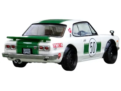 Inno Models Nissan Skyline 2000 Gt-r (kpgc10) #50 Rhd (right Hand Drive) White With Green Stripes "malaysia Diec