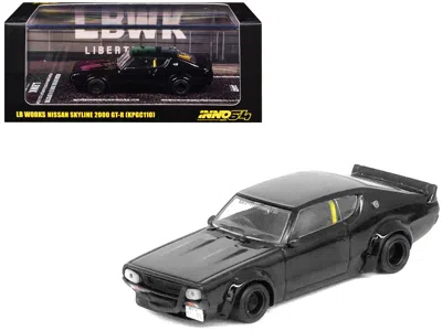 Inno Models Nissan Skyline 2000 Gt-r (kpgc110) Rhd (right Hand Drive) "lb-works" Black 1/64 Diecast Model Car By In Gray