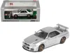 Inno Models Nissan Skyline Gt-r (r34) V-spec Ii Rhd (right Hand Drive) Silver Metallic 1/64 Diecast Model Car By