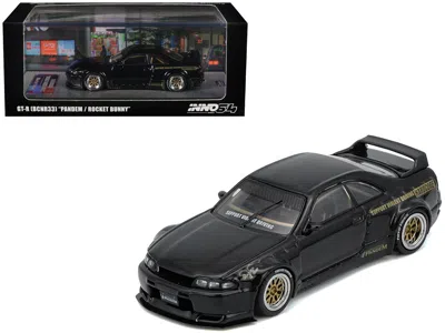 Inno Models Nissan Skyline Gt-r (bcnr33) Rhd (right Hand Drive) "pandem - Rocket Bunny" Black 1/64 Diecast Model