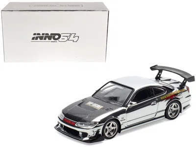 Inno Models Nissan "top Secret" Silvia (s15) Rhd (right Hand Drive) Chrome With Carbon Hood "tokyo Auto Salon Ku