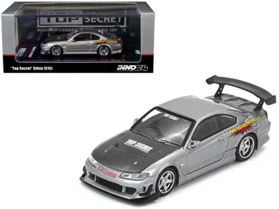 Inno Models Nissan "top Secret" Silvia (s15) Rhd (right Hand Drive) Silver Metallic With Carbon Hood 1/64 Diecas