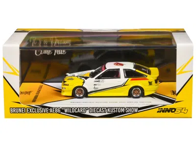 Inno Models Toyota Sprinter Trueno (ae86) Rhd (right Hand Drive) "brunei Diecast Kustom Show 2024" White And Yel In Multi