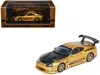 Inno Models Toyota Supra (a80) "top Secret" Gt300 Rhd (right Hand Drive) Gold Metallic With Carbon Hood 1/64 Die In Gold