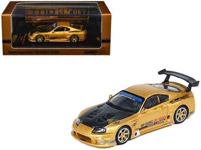 Inno Models Toyota Supra (a80) "top Secret" Gt300 Rhd (right Hand Drive) Gold Metallic With Carbon Hood 1/64 Die