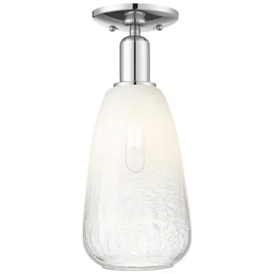 Innovations Lighting Brookhaven Almond 6"w Polished Chrome Semi-flush Mount With Opal Shade