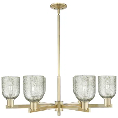Innovations Lighting Arcadia Caledonia 35"w 6 Light Brass Stem Chandelier W/ Mica Shade
