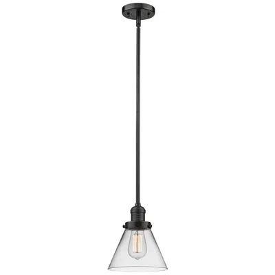 Innovations Lighting Large Cone 8" Glass And Bronze Mini Pendant