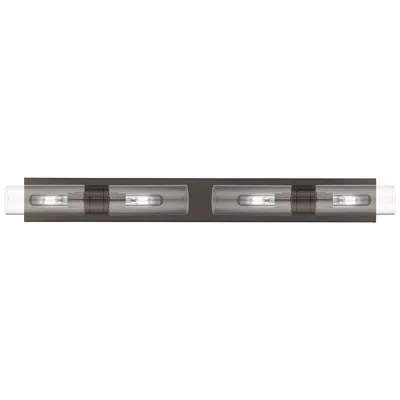 Innovations Lighting Ballston Boreas 4 Light 39" Bath Vanity Oil Rubbed Bronze Clear Shade