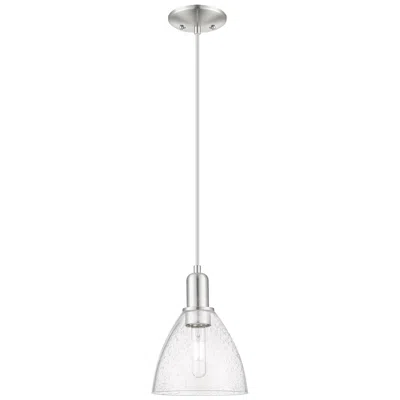 Innovations Lighting Arcadia Bristol 8"w Brushed Nickel Cord Mini Pendant W/ Seedy Shade