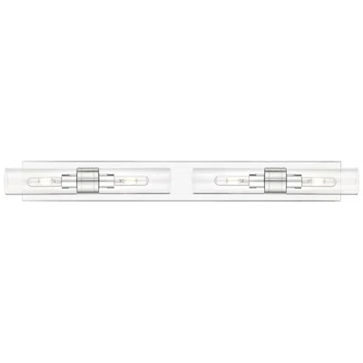 Innovations Lighting Ballston Boreas 4 Light 39" Bath Vanity Polished Chrome Clear Shade