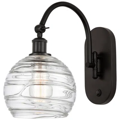 Innovations Lighting Ballston Athens Deco Swirl 8" Incandescent Sconce - Bronze - Swirl Sha