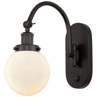 Innovations Lighting Franklin Restoration Beacon 6" Led Sconce - Bronze Finish - White Shad