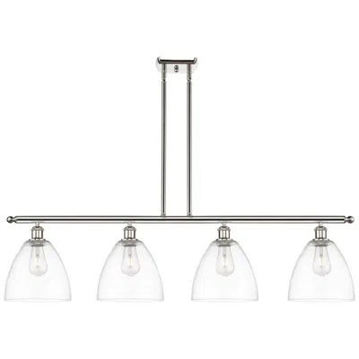 Innovations Lighting Bristol Glass 9" 4 Light 48" Led Island Light - Polished Nickel